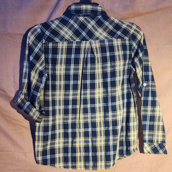 Guess Boys plaid twill long sleeve shirt Size 8 - Picture 7 of 7